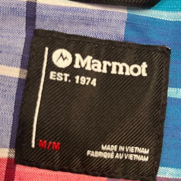 Marmot Women's Size Medium Multicolored Long Sleeve Pearl Snap Up Blouse Comfort - Picture 2 of 7